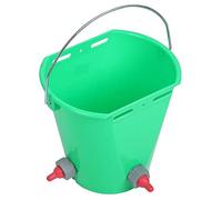 SENECESLI 8L High Capacity Livestock Milk Feeder Bucket, Plastic Multiple Nipples Bottle with Scale and Lifting Handle, for Cattle Sheep Goat and Farm Animal Feeding (Two mouth styles)