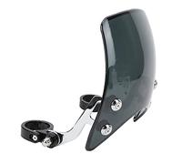 SENECESLI Adjustable Motorcycle Windshield Fairing, Durable Headlamp Protector for Motorcycles, Retro Style Design, Fits 1.5-1.6in Front Fork, Acrylic Material (Black)