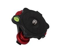 SENECESLI Aluminum Alloy Triple Wheel Leveler Ball Head Leveling Base Adjustable Angle for Professional SLR Cameras