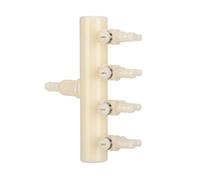 SENECESLI Aquarium Air Pump Splitter Valve, Adjustable Diverter Valve with Air Control for Multiple Fish Tanks, Plastic Easy Operation 2 Way 4 Way 6 Line Connector (4 Heads)