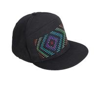 SENECESLI Bluetooth LED Cap 16x32 Screen Hat for Festival Party Music Patterns Graduations Rechargeable Battery Cotton Material