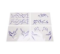 SENECESLI Body Art Stickers, Temporary Body Stickers, 4Pcs Anime Cosplay with Realistic Designs for Parties Halloween Events