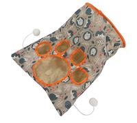 SENECESLI Cat Tunnel Collapsible 3 Layers Toy, with Plush Ball and Folding Mouse, for Indoor Cats Play and Exploration (blue hedgehog)