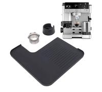 SENECESLI Coffee Tamping Station Set for ES601 ES655 ES701, Black SUS and Silicone Portafilter Holder Base, Dosing Ring, Non Slip Mat