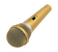 SENECESLI Costume Microphone Prop Retro Style Lightweight for Costume Events and Performance Training 1 Item (Gold)