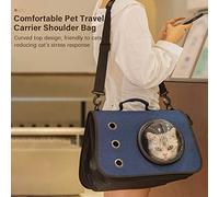 SENECESLI Covered Litter Box with Lid, Hollow Out Falling Sand Pedal for Cats Under 16.5lbs, Fully Enclosed Cat Litter Box for a Cleaner Home Environment (Dark blue)