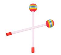 SENECESLI Drum Sticks, Round Felt Mallets 2Pcs with Cushioned EVA Handles for Orff Hand Percussion Music Teaching and Family Fun