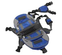 SENECESLI Durable Hound Dog Saddle Bag Reflective Strip Backpack with Pockets, Comfortable Pet Travel Bag for Service Dogs, Dogs, Nylon (L)