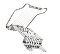 SENECESLI Egg Cutter, Professional Egg Slicer Tool with Serrated Stainless Steel Blades for Smooth Cutting of Boiled Eggs, Bananas, Strawberries and Kiwi, Dishwasher Safe (#2)