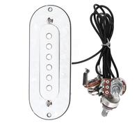 SENECESLI Electric Pickup in Pearl White Color, in ABS Mounting Ring, Eliminates Interfering Sounds, budget-friendly Method for Guitarists, Metal + Celluloid + ABS