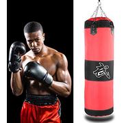 SENECESLI Empty Punching Bag, Filling Sandbag Empty Kick Bag for Boxing Karate Martial Arts Training, with Oxford Cloth and Metal Chain Hook Kit (1m/3.3ft)