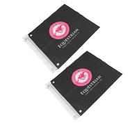 SENECESLI Equestrian Flag, Wear Proof 2PCS Equestrian Training Flag for Horse Riding (Black)