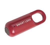 SENECESLI Fingerprint Lock AntiTheft Security USB Rechargeable Thumbprint Padlock for Luggage Case (Red)