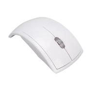 SENECESLI Foldable Wireless Mouse with Battery Status Indicator, ABS Portable Compact Wireless Folding Mouse, 2.4GHz Wireless Cordless USB Receiver for PC Laptop Computer (White)