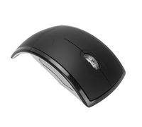 SENECESLI Foldable Wireless Mouse with Battery Status Indicator, ABS Portable Compact Wireless Folding Mouse, 2.4GHz Wireless Cordless USB Receiver for PC Laptop Computer (Black)