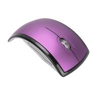 SENECESLI Foldable Wireless Mouse with Battery Status Indicator, ABS Portable Compact Wireless Folding Mouse, 2.4GHz Wireless Cordless USB Receiver for PC Laptop Computer (Purple)