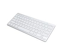 SENECESLI German/French/Spanish/Italian English Bilingual Keyboard, Ultra Slim Wireless Bluetooth Keyboard, Travel Portable for Tablets Laptops Phones (German QWETZ Layout)