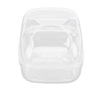 SENECESLI Hamster Bath Tub, Dual Use Hamster Bathroom and Sand Bath, Clear Plastic Spatter Proof Design with Removable Lid, Easy to Clean for Small Pets Like Hamsters and Gerbils (Large)