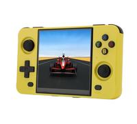 SENECESLI Handheld Game Console, 2 Ways Protects 4 Inch Screen Handheld Game Console Safe Curv Design for Mainstream 64 -Bit 3D Emulators (Yellow)