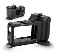 SENECESLI Handle Grip Kit, Battery Handle with 4000mAh Power Bank and Cage ForOsmo Action 5 Pro 4 3, Quick Release Cold Shoe and 1/4 Inch Thread