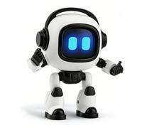 SENECESLI Interactive Talking Robot, AI Companion with Dynamic Blue Eyes, Real Time Emotion Response, Role Switching, English Chinese Bilingual Learning, Rechargeable Built in Battery