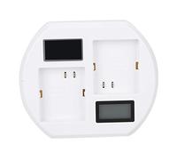 SENECESLI LCD Smart USB Battery Charger for Security Cameras | Fast Charging Display, Dual Slot Independent, Overcharge Protection, Universal USB Power Source