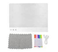 SENECESLI LED Drawing Board for Kids, 13.7x10in Touch Light Up Acrylic | 7 RGB Colors, 2 Modes, 7 Neon Markers, Scratch-proof Panel, Ideal for Home Bar Restaurant, Easy Clean for Home