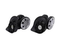 SENECESLI Luggage Wheels Replacement 1 Pair Mute Double Row Casters | Quiet Travel Accessories, DIY Installation Kit, Universal Fit For Suitcases, Durable TPE PP ABS PA