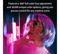 SENECESLI Magnetic RGB Camera Light, RGB LED Video Light Stick, Versatile Lighting Effects, Long lasting Battery, 2500K 8500K, 13 Scenes, Portable 120° Lighting for Photography Vlog