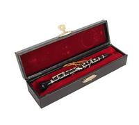 SENECESLI Miniature Clarinet Model, 13Cm Mini Clarinet Simulated Musical Instrument Model, With Storage Box, For Dollhouse Decoration And Gift