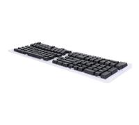 SENECESLI Minimalist French Keys Set for Mechanical Keyboards, 132 Keys for Different Keyboard Layouts, Comfortable and Durable Made of ABS Material for Accurate Typing with Backlight, Easy (Black)