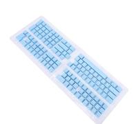 SENECESLI Minimalist French Keys Set for Mechanical Keyboards, 132 Keys for Different Keyboard Layouts, Comfortable and Durable Made of ABS Material for Accurate Typing with Backlight, Easy (Blue)