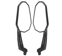 SENECESLI Motorcycle Rearview Mirrors, 1 Pair Universal Rear View Side Mirrors with 360 Rotatable Convex Glass Lens and M8 M10 Threaded Bolts for CB1000R CB1300 SV650 SV1000 (White Glass)