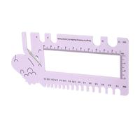 SENECESLI Needle Crochet Gauge Sheep Shaped Plastic Ruler Tool, Clear Numbers Knitting Gauge Measuring Tool, Applicable for Most Places