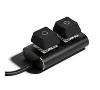 SENECESLI PC Power Buttons, PC External Power Switch Extension with 2M Cable for Desktop Computer Case, On Off Reset Switch with 7 Color LED Light