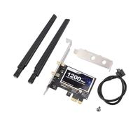 SENECESLI PCIE Dual Band 1200Mbps Gigabit Network Card for Laptops, Wireless Adapter, Compatible with Desktop, Includes 2 Antennas and CD ROM
