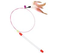 SENECESLI Pet Feather Teaser, Interactive Wand Toy with Food Grade Safe Bells for Cats Indoor and Outdoor Play Exercise