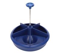 SENECESLI Piglet Feeding Trough, Baby Pig Feeder 5 Slots Livestock Feeder Bowl Chicken Water Feeder, Round Design Farm Livestock Spacious Durable Easy Clean