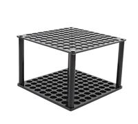 SENECESLI Plastic Marker Stand, 96 Slots Pen Holder Easy Access Compact Acrylic for Home Office Stationery Store (Black)