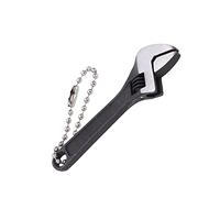 SENECESLI Portable High Hardness Fit for Mini Spanner Keyring Wrench Steel Galvanized Adjustable Professional for Industrial Home (2.5 inches Black)