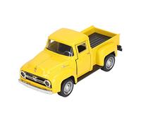 SENECESLI Precise Pickup Truck Model Exquisite Vintage Classic Alloy Diecast Decorative Model for Kids for Christmas Home 4.8 X 1.6in (Yellow)