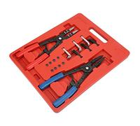 SENECESLI Professional Heavy Duty Snap Ring Plier Set for Automotive Work, Metal Universal Circlip Pliers for Bearings and Brake Jobs, 2pcs Internal External Pliers for Plumbing