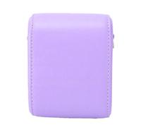 SENECESLI PU Leather Camera Case with Shoulder Strap Fit for Polaroid Go Vintage Camera Storage Bag Magnetic Closure Adjustable Strap for Travel Outdoor (Purple)