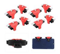 SENECESLI PUBG Phone Controller, PUBG Mobile Game Controller Trigger, Smart Phone Mobile Game Trigger Joystick Gamepad for IOS & Android, F1 Metal PUBG Triggers, 8 Pcs (Red)