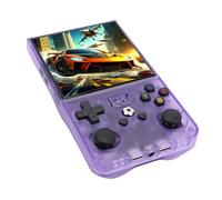 SENECESLI Retro Handheld Game Console, 4.0 Inch IPS HD Screen Retro Gaming Console, Built in 60 Emulators, 4000mAh Battery, Portable Gaming Player for Travel,Gift for Teen or Partner (Clear Purple)
