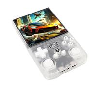 SENECESLI Retro Handheld Game Console, 4.0 Inch IPS HD Screen Retro Gaming Console, Built in 60 Emulators, 4000mAh Battery, Portable Gaming Player for Travel,Gift for Teen or Partner (Transparent)