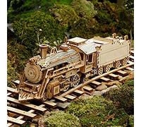 SENECESLI Retro Steam Model 3D Wooden Puzzle - Ideal Intellectual Teenagers - Perfect for Birthdays and Anniversaries Package Includes: 1* Wooden Toy (Assorted Color)