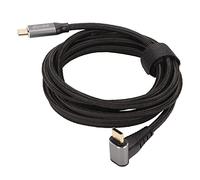 SENECESLI Right Angle USB C Cable for Steam Deck, 90 Degree USB C to USB C Cable, PD100W Type C 3.1 Gen2 USB C Fast Charging Cord for Steam Deck, Supports 4K 60Hz, Nylon Braided & Gold