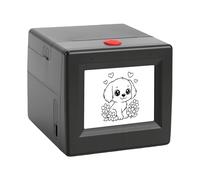 SENECESLI Smart AI Voice Sticker Printer Box, Mini Sticker Printer for Kids, Inkless Portable Thermal Box with Photo Printing, for Home Study DIY Projects Black