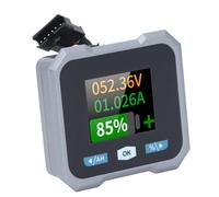 SENECESLI Smart Battery Monitor 1.8in Color LCD Display Battery Volt Meter for Lithium Iron 50A 10-100V, High Voltage Tester for RVs, Electric Motorcycles - Large, Clear Text, Silicone Keys